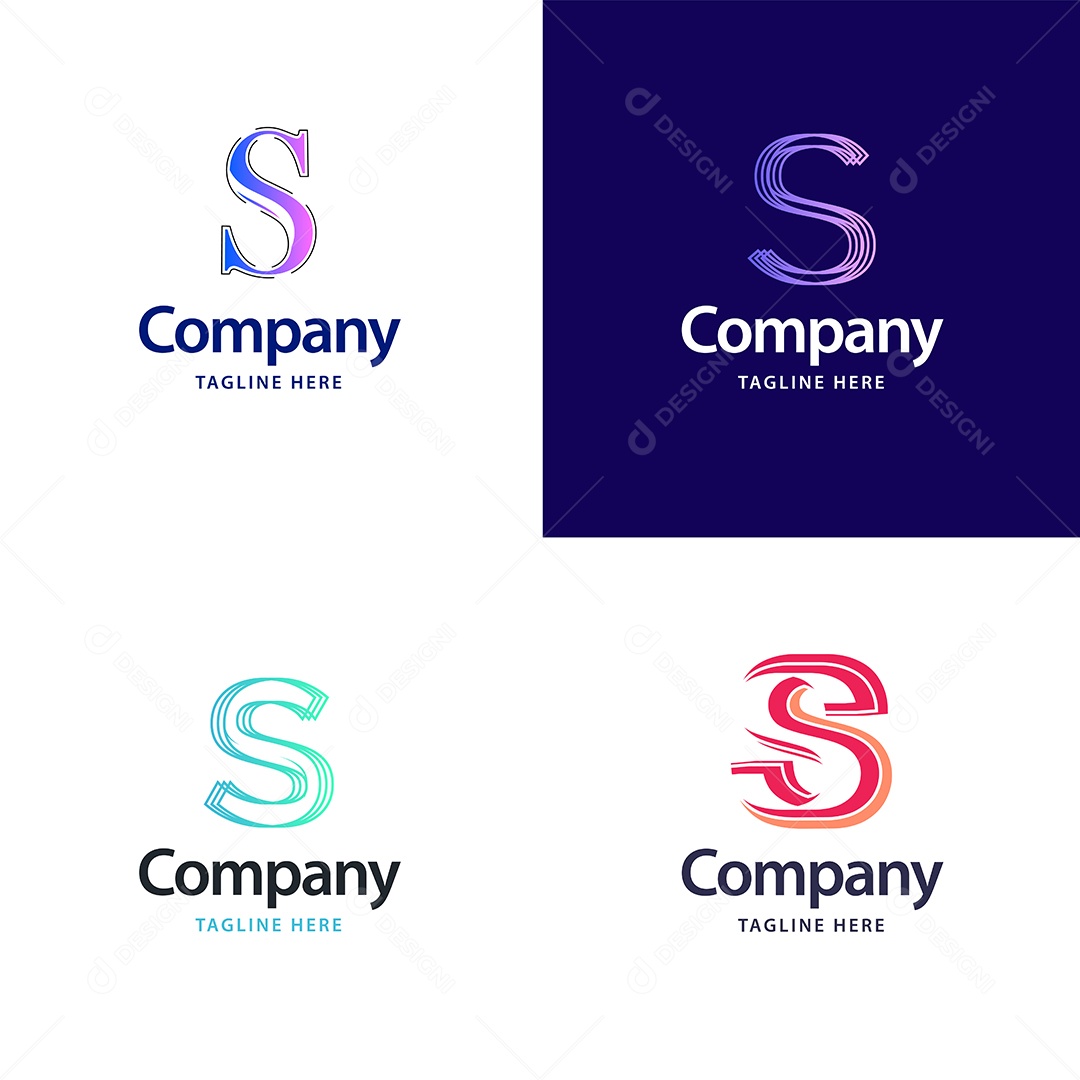 Logo S Personalizada Logotipos Modernos EPS