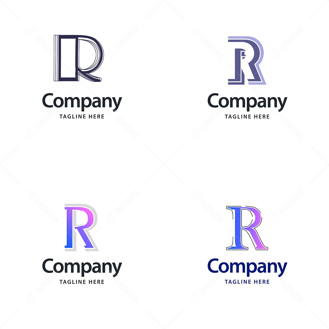 Logo R Personalizada Logotipos Modernos EPS