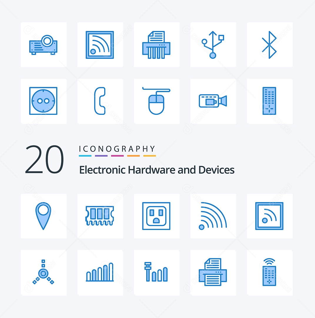 Pacote de Ícone e Elementos Vetores EPS