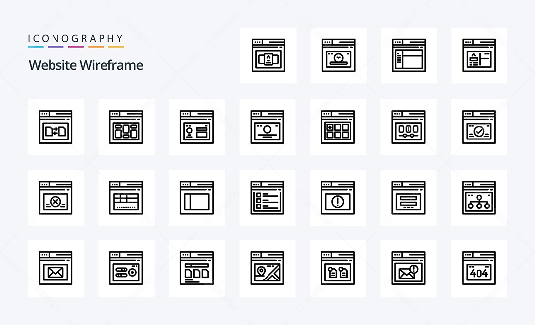 Pacote de Ícone e Elementos Vetores EPS
