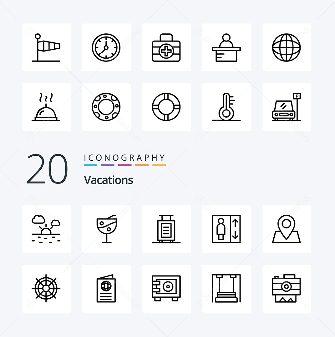 Pacote de Ícone e Elementos Vetores EPS