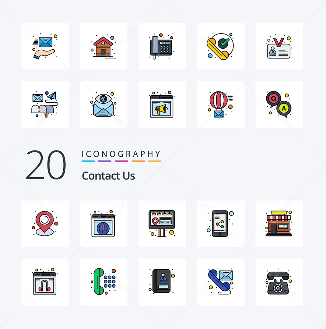 Pacote de Ícone e Elementos Vetores EPS