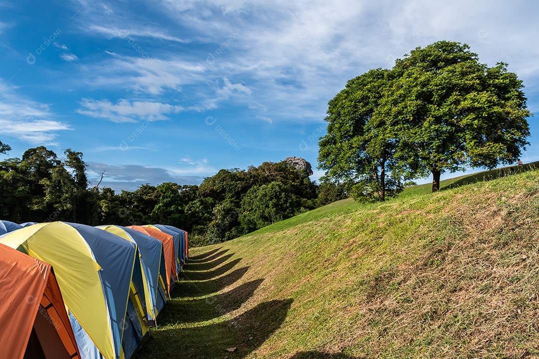 Parques de campismo em áreas turísticas da Tailândia