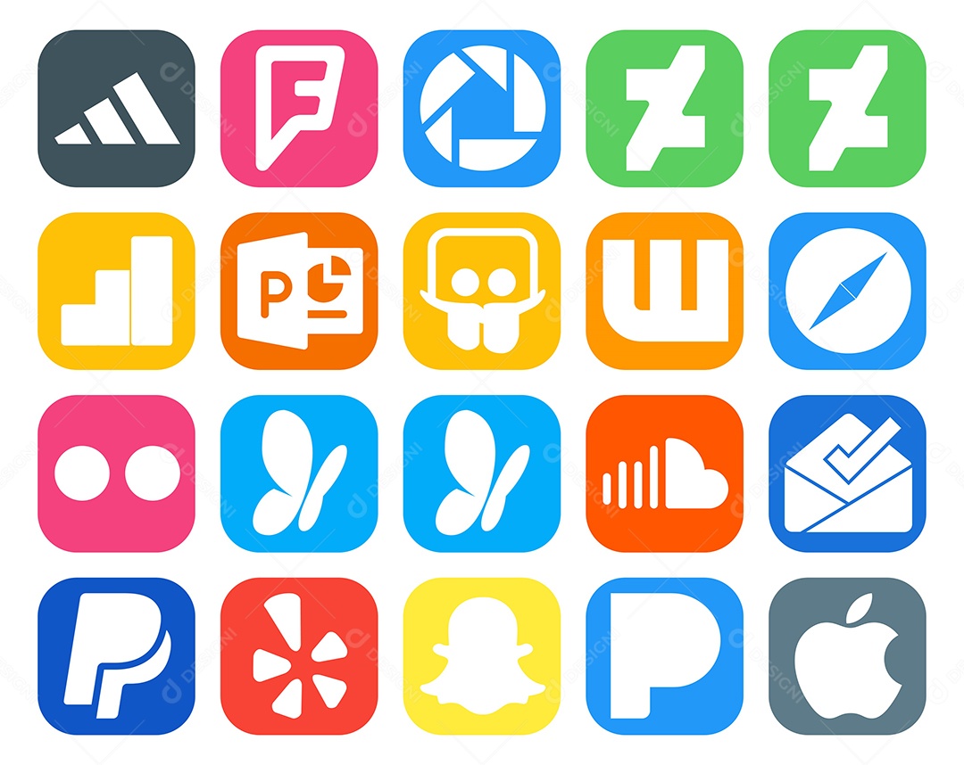 Pacote De Redes Sociais Vetor EPS