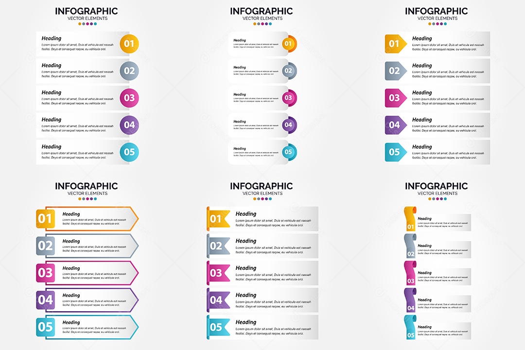 Pacote De Infográficos Vetoriais Vetor EPS