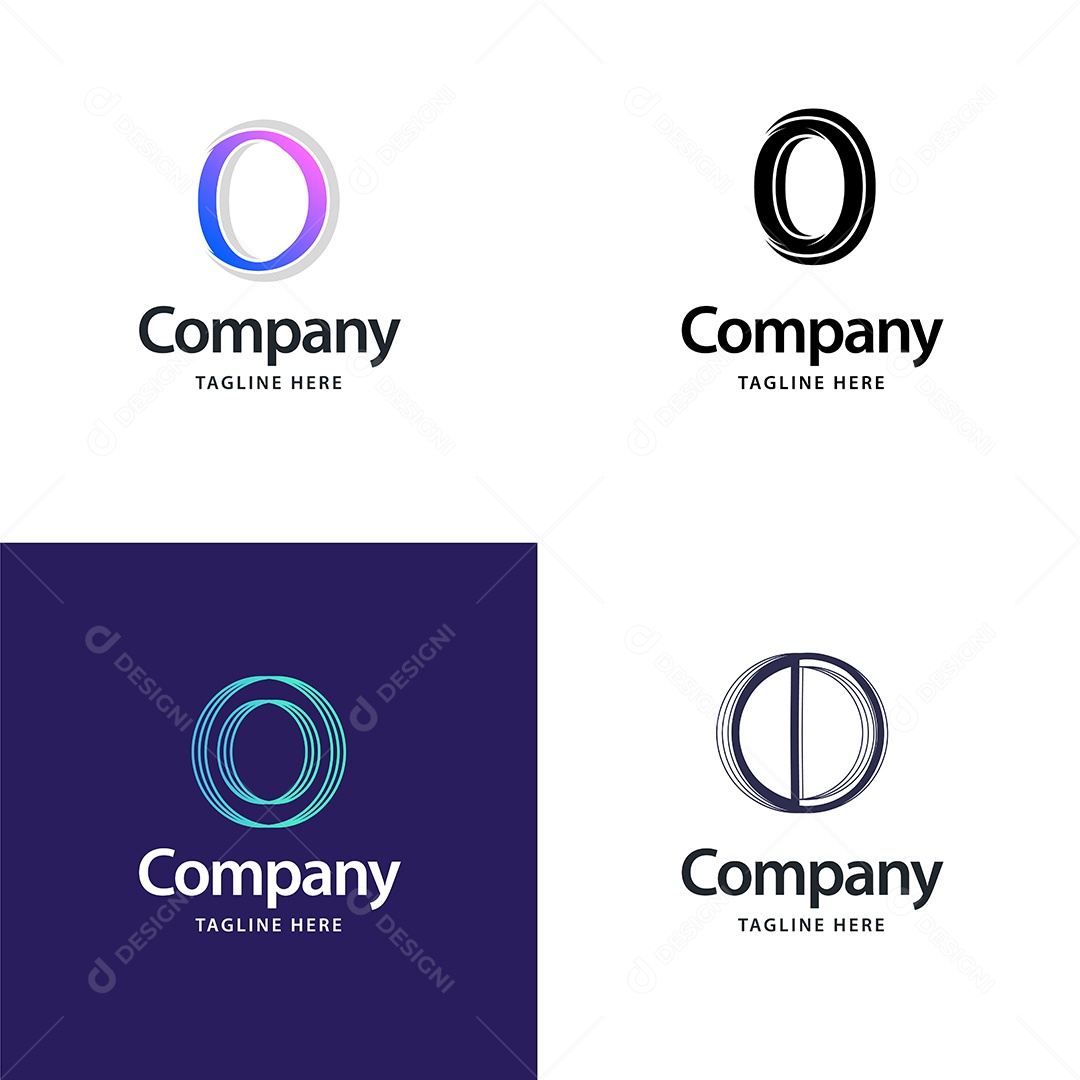 Logo O Personalizada Logotipos Modernos EPS