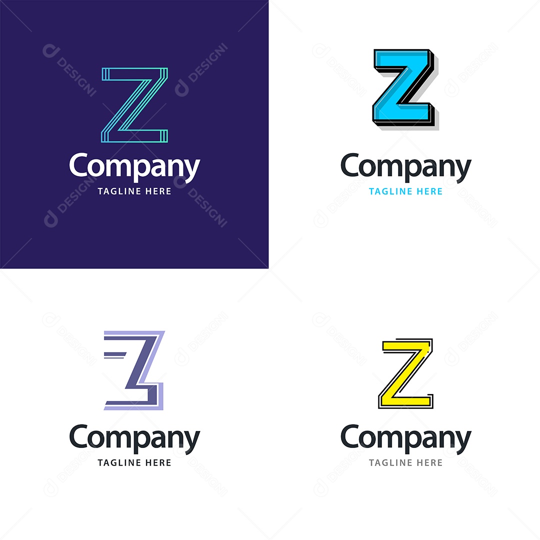 Logo Z Personalizada Logotipos Modernos EPS