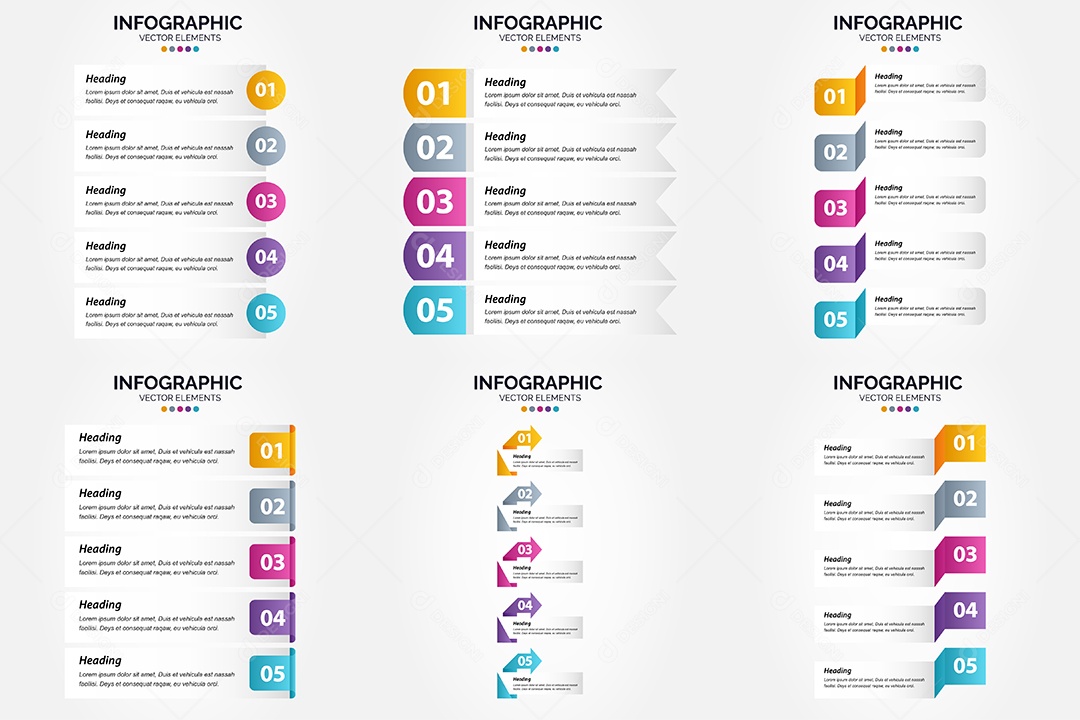 Pacote De Infográficos Vetoriais Vetor EPS