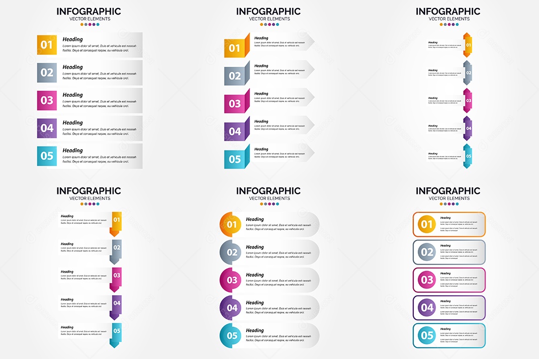 Pacote De Infográficos Vetoriais Vetor EPS