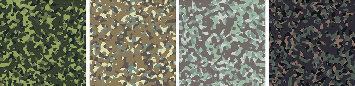 Padrão De Conjunto De Fundo De Camuflagem Vetor EPS