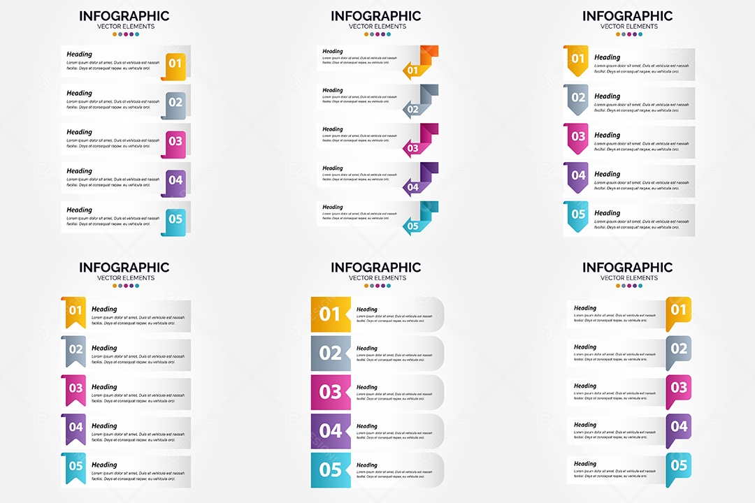 Pacote De Infográficos Vetoriais Vetor EPS