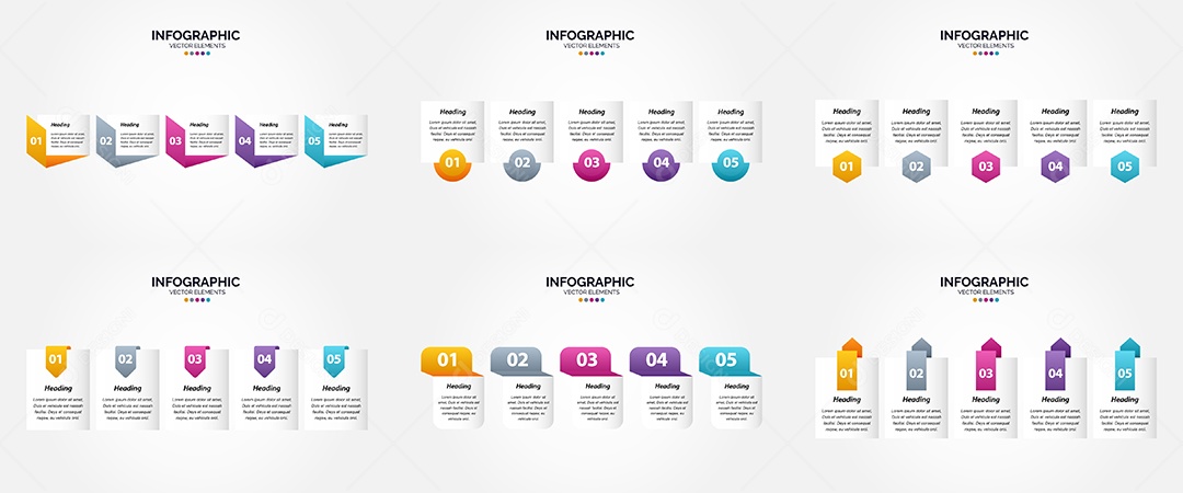 Pacote De Infográficos Vetoriais Vetor EPS