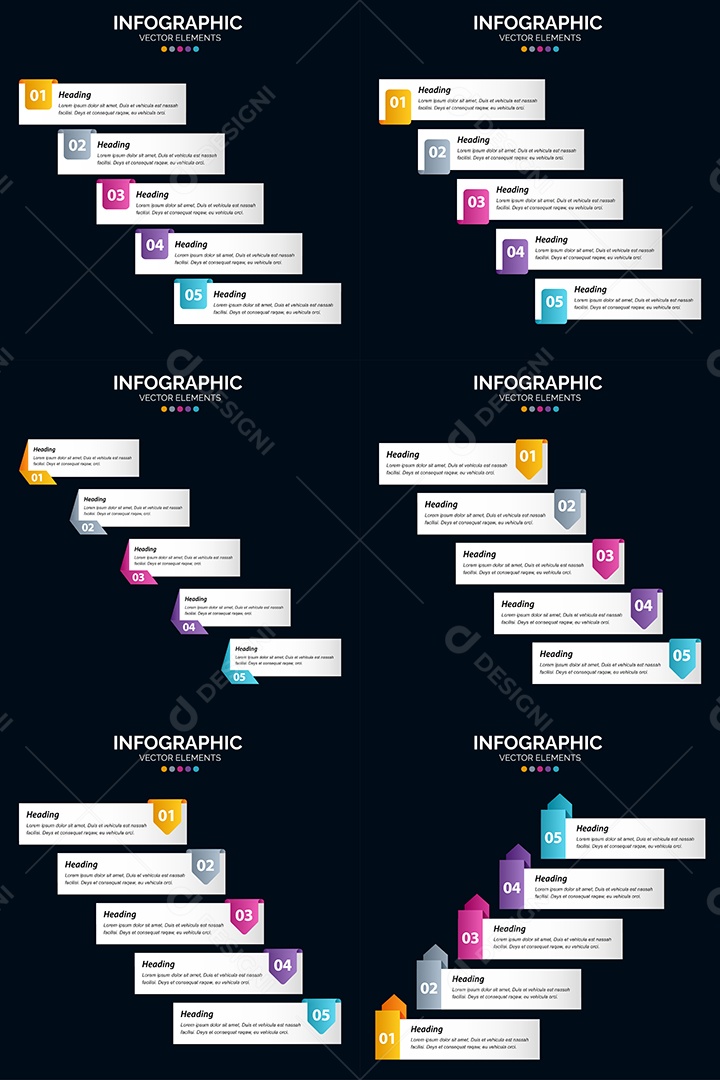 Pacote De Infográficos Vetoriais Vetor EPS