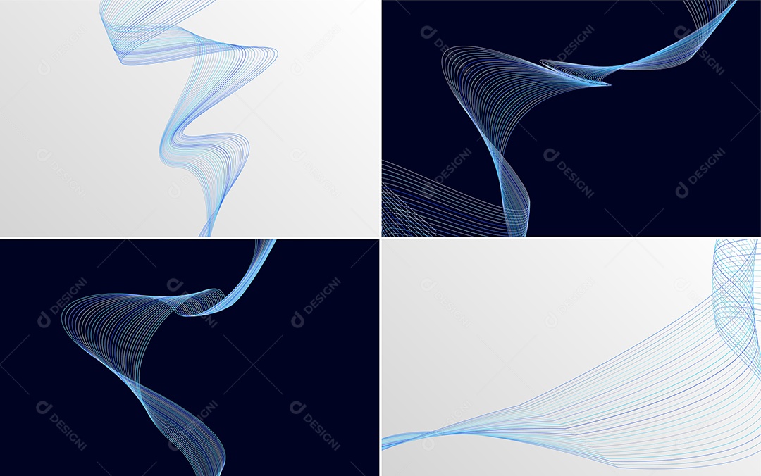 Ondas Sonoras Coloridas Dinâmicas De Linhas Mínimas Vetor EPS