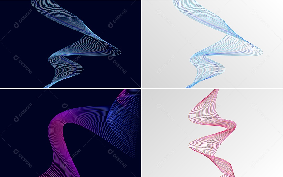 Ondas Sonoras Coloridas Dinâmicas De Linhas Mínimas Vetor EPS