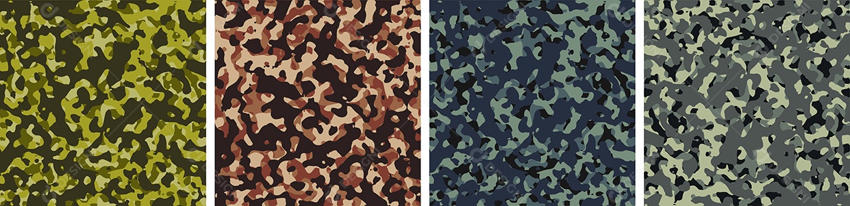 Padrão De Conjunto De Fundo De Camuflagem Vetor EPS