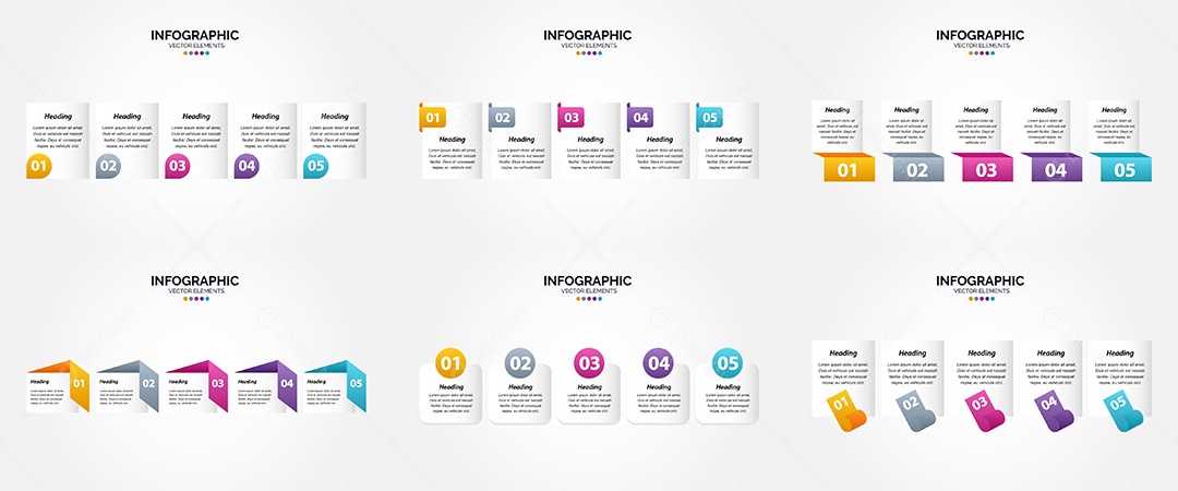 Pacote De Infográficos Vetoriais Vetor EPS