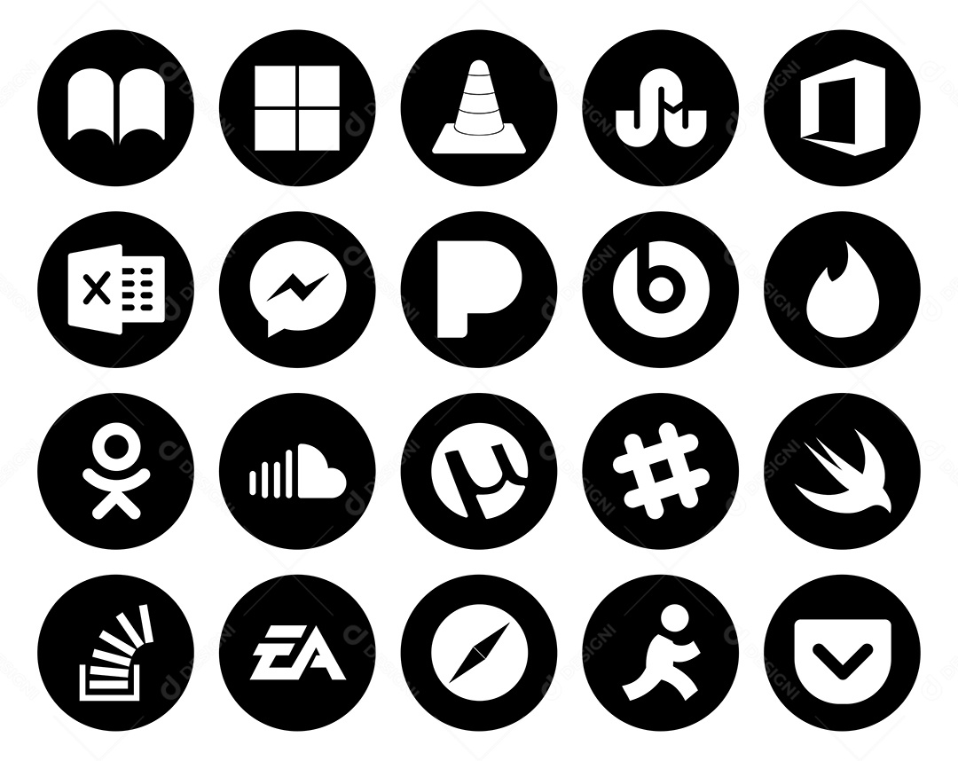 Pacote De Redes Sociais Vetor EPS