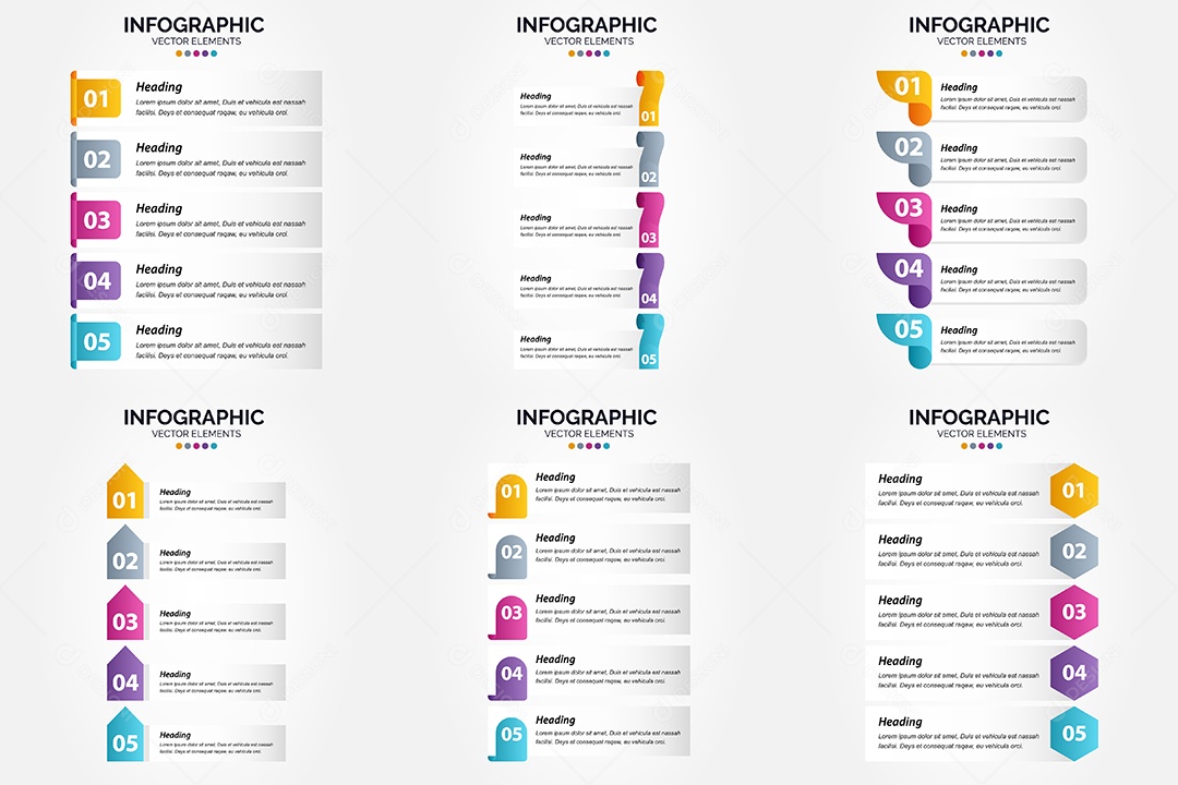 Pacote De Infográficos Vetoriais Vetor EPS