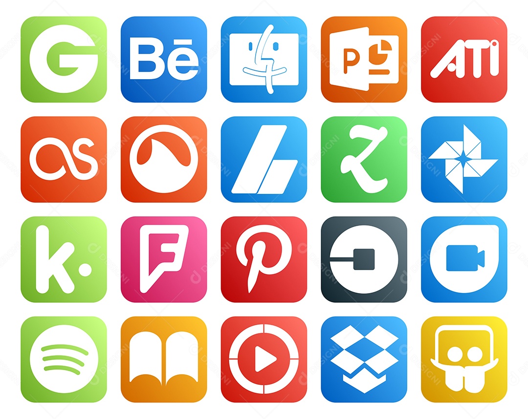 Pacote De Redes Sociais Vetor EPS