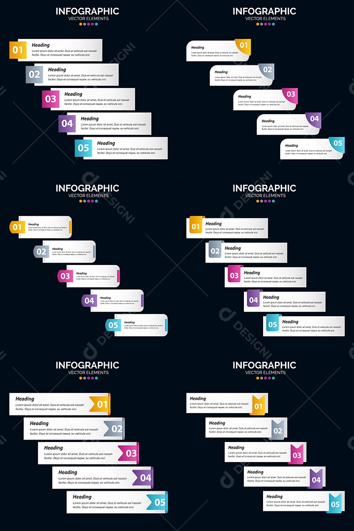 Pacote De Infográficos Vetoriais Vetor EPS