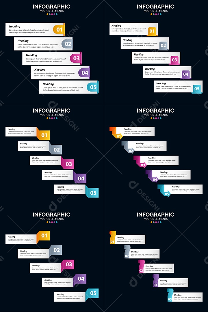Pacote De Infográficos Vetoriais Vetor EPS