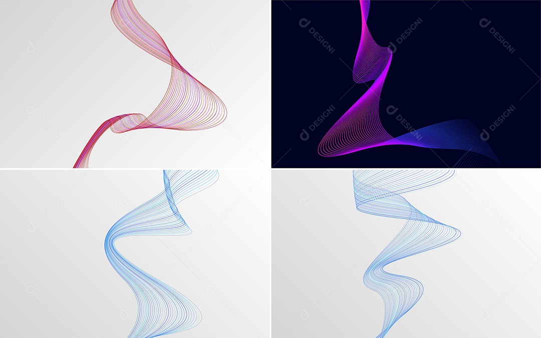 Ondas Sonoras Coloridas Dinâmicas De Linhas Mínimas Vetor EPS