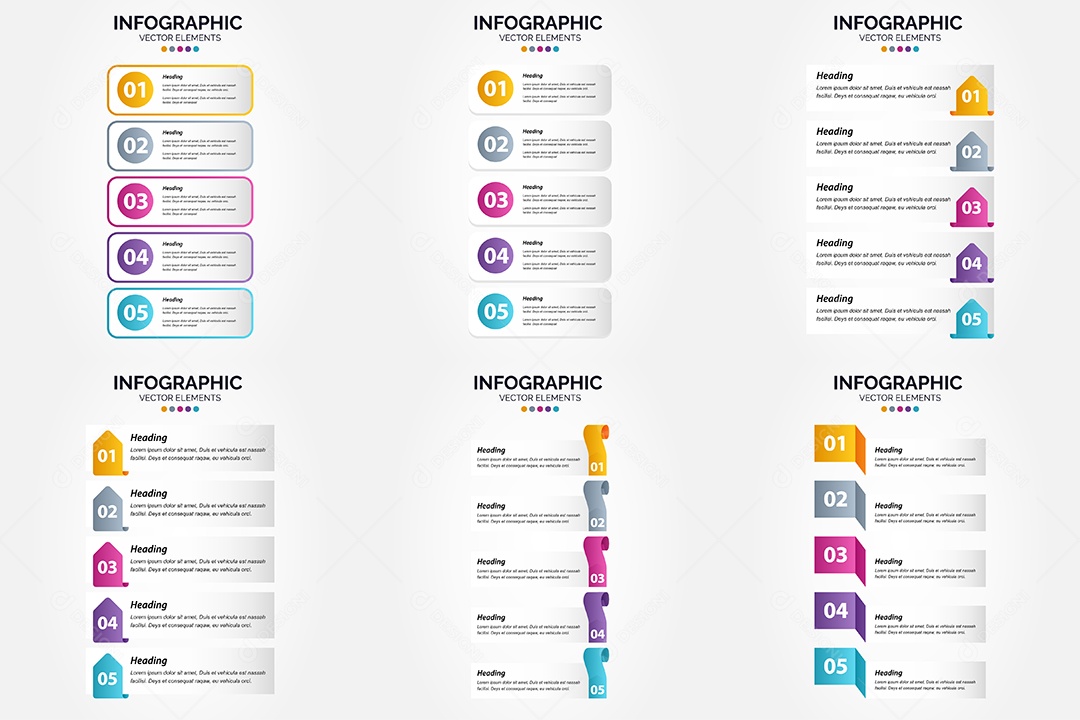 Pacote De Infográficos Vetoriais Vetor EPS
