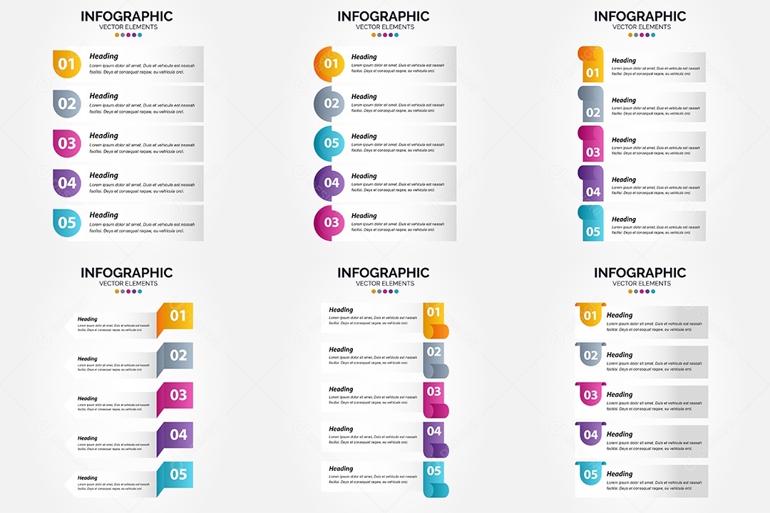 Pacote De Infográficos Vetoriais Vetor EPS
