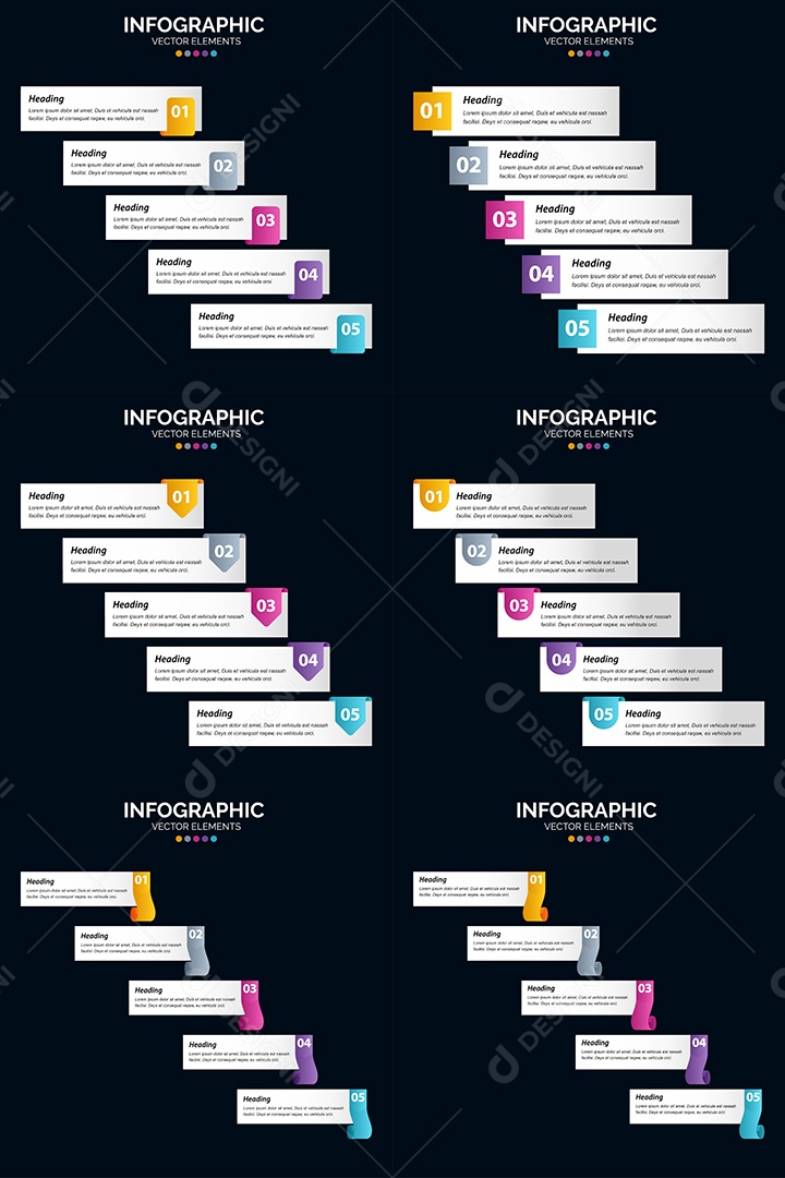 Pacote De Infográficos Vetoriais Vetor EPS