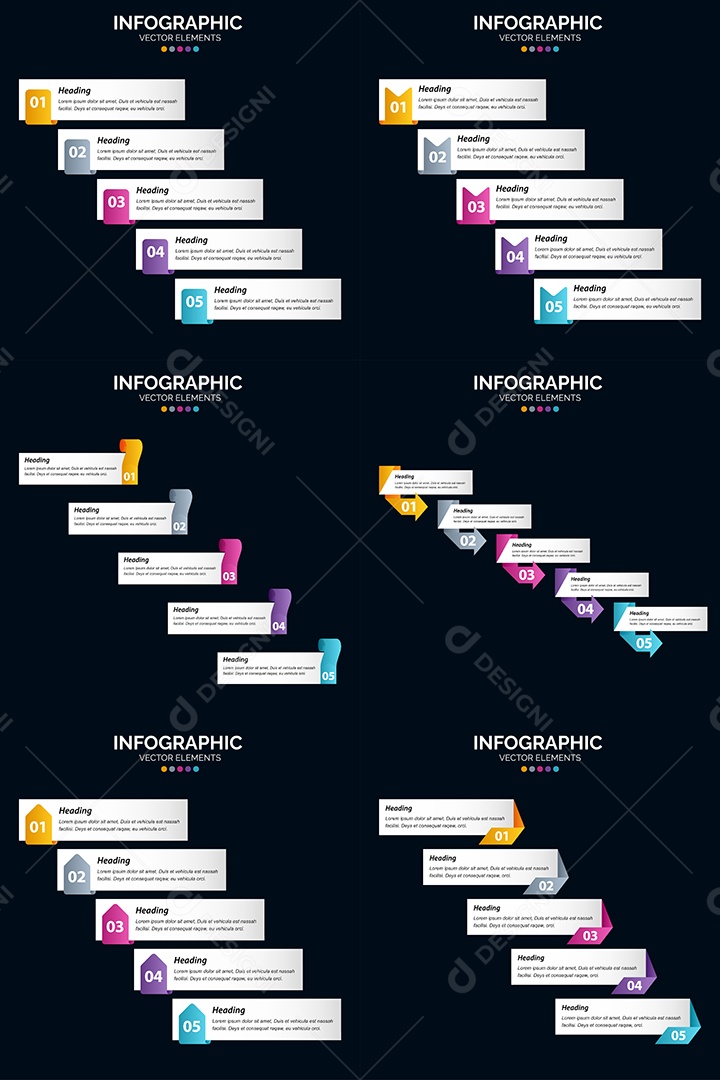 Pacote De Infográficos Vetoriais Vetor EPS