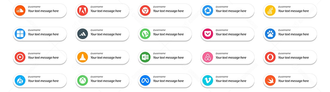 Ícones de Mídia Social Vetor EPS