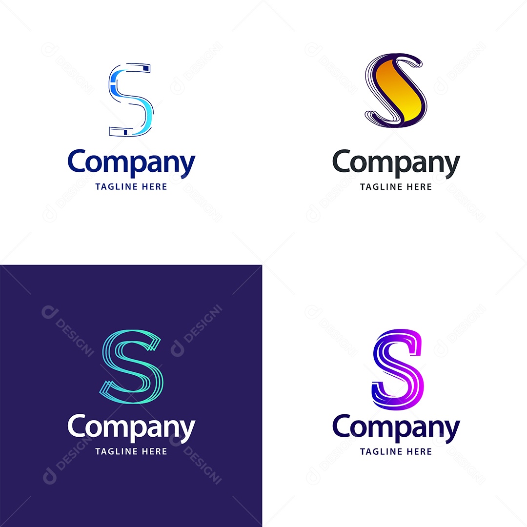 Logo S Personalizada Logotipos Modernos AI Editável