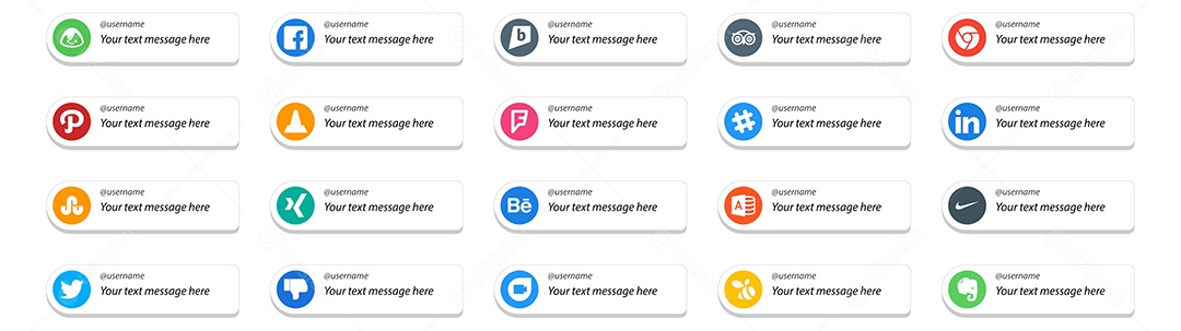 Ícones de Mídia Social Vetor EPS