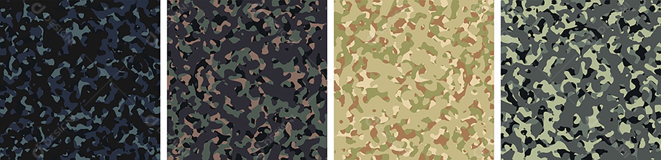 Padrão de Conjunto de fundo de Camuflagem Vetor EPS