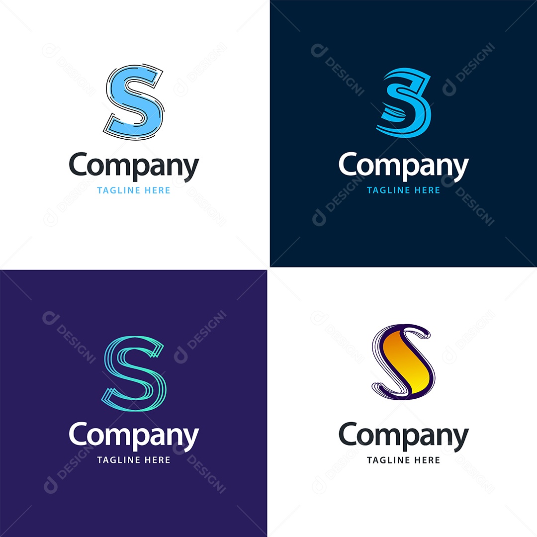 Logo S Personalizada Logotipos Modernos AI Editável