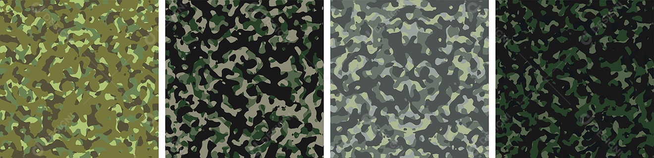 Padrão de Conjunto de fundo de Camuflagem Vetor EPS