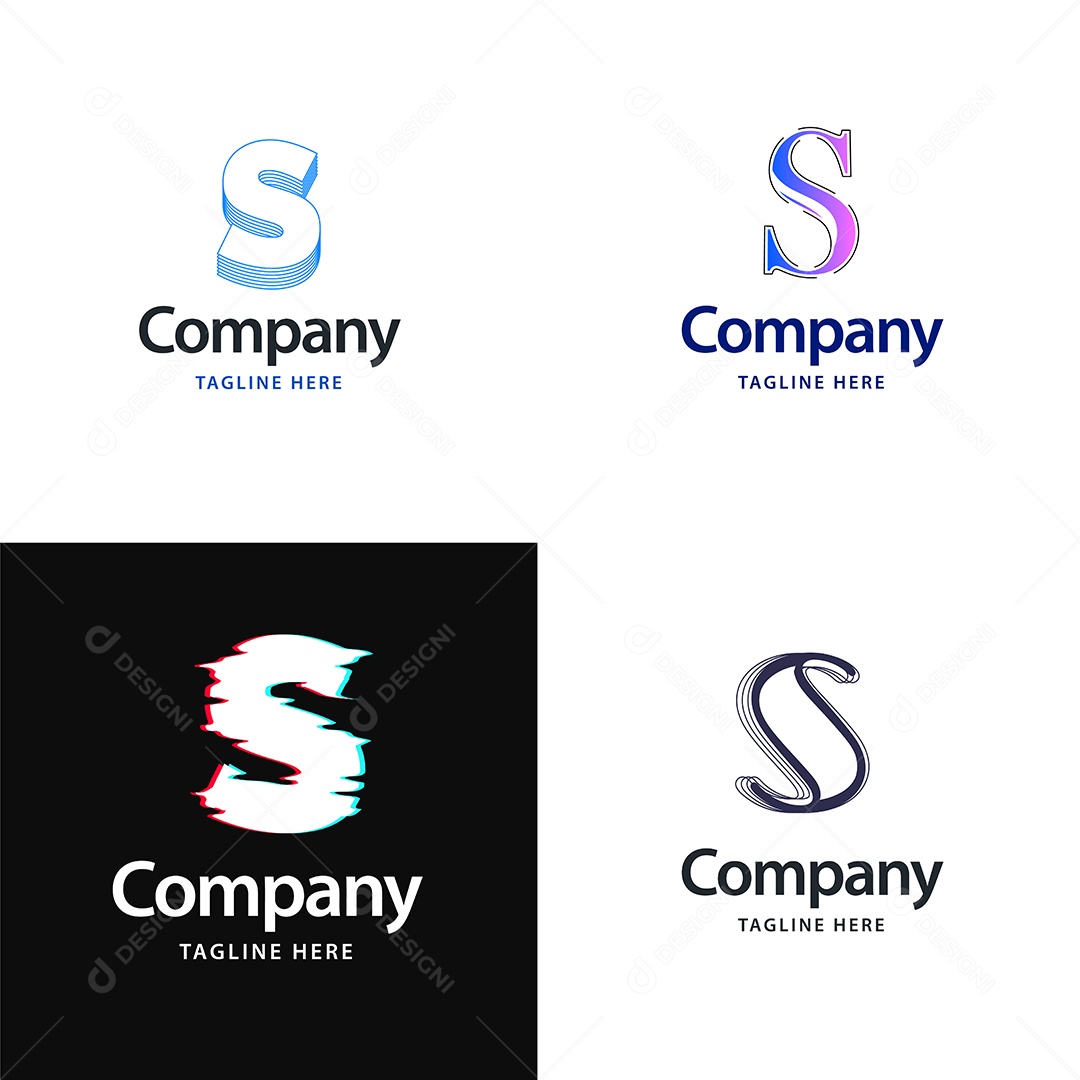 Logo S Personalizada Logotipos Modernos AI Editável
