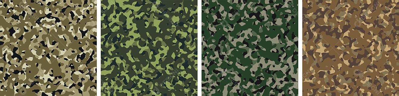 Padrão de Conjunto de fundo de Camuflagem Vetor EPS