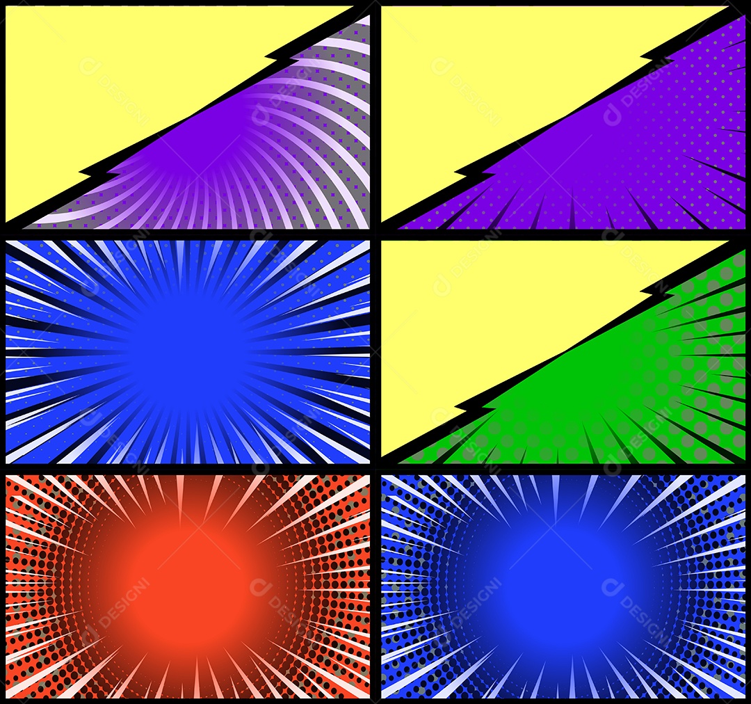 Vetor retrô de fundo em quadrinhos rosa e verde