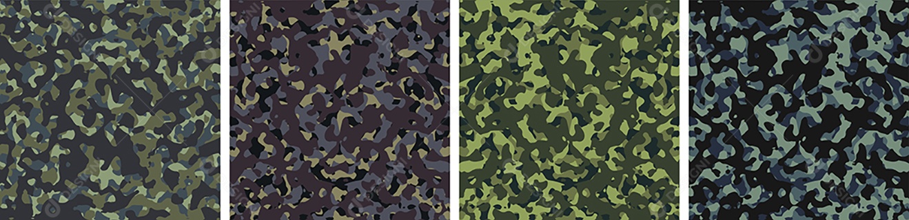 Padrão de Conjunto de fundo de Camuflagem Vetor EPS