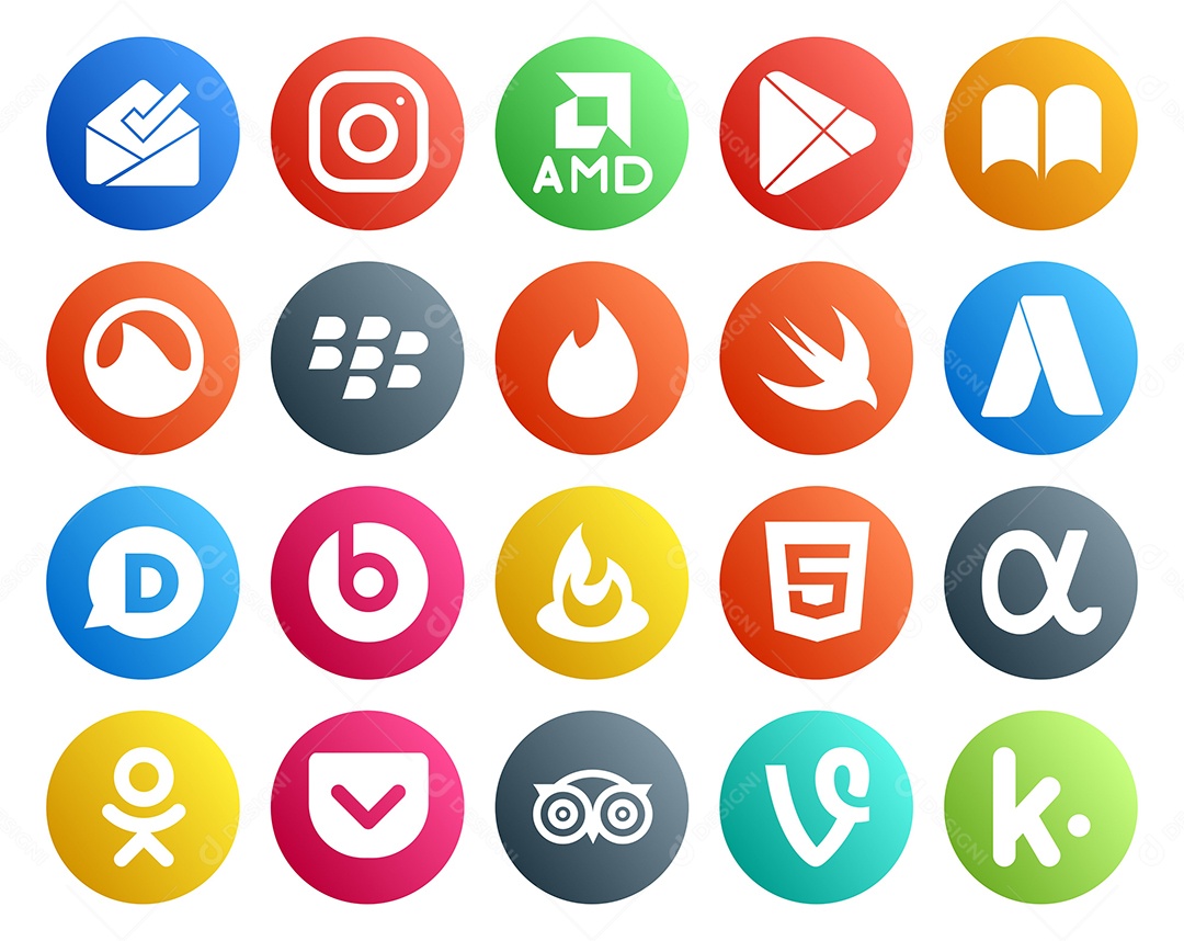 Pacote de Ícones e Elementos Vetores EPS