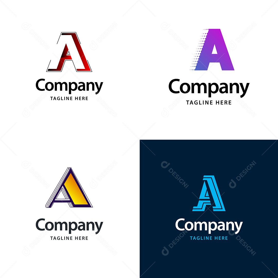 Logo A Logotipos Modernos AI Editável