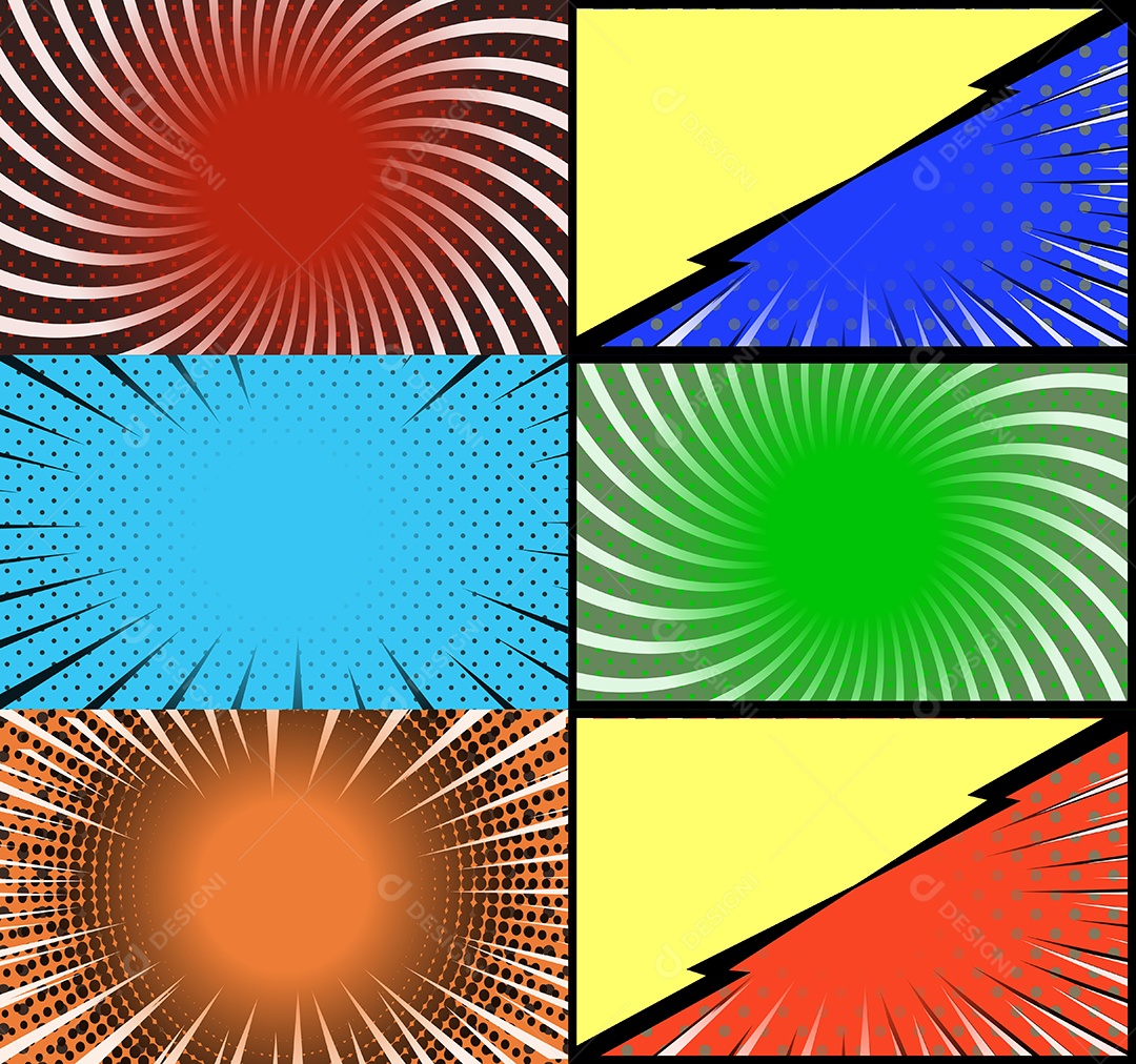 Vetor retrô de fundo em quadrinhos rosa e verde