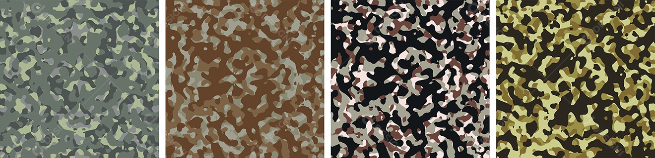 Padrão de Conjunto de fundo de Camuflagem Vetor EPS