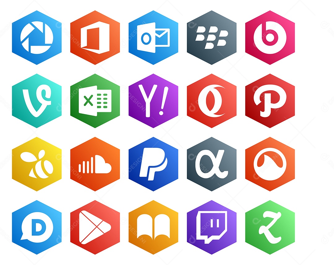 Pacote de Ícones e Elementos Vetores EPS