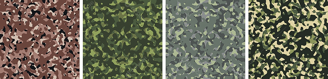 Padrão de Conjunto de fundo de Camuflagem Vetor EPS