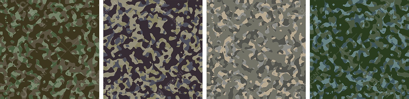 Padrão de Conjunto de fundo de Camuflagem Vetor EPS