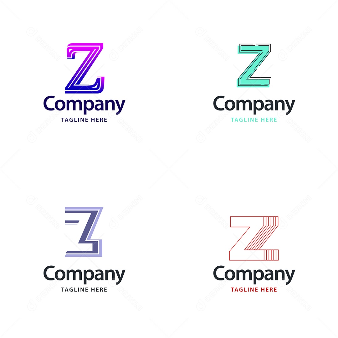 Logo Z Personalizada Logotipos Modernos AI Editável