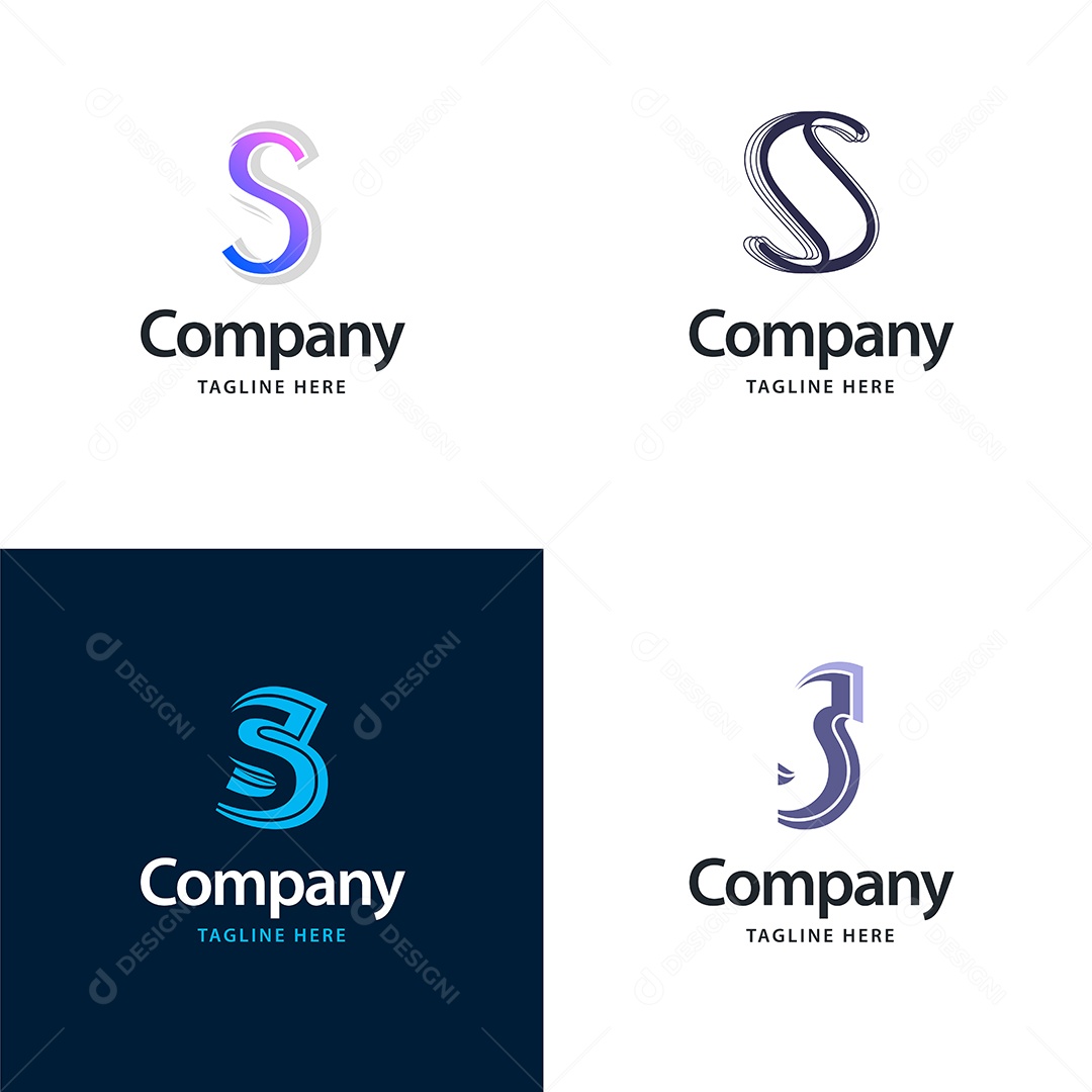 Logo S Personalizada Logotipos Modernos AI Editável